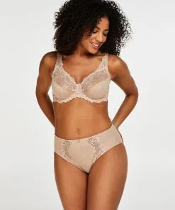 Hochgeschnittener Slip Diva - Beige