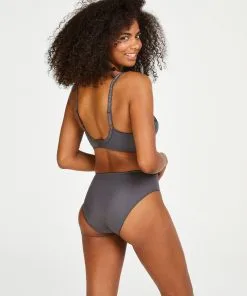 Hochgeschnittener Slip Diva - Grau 9 Hochgeschnittener Slip Diva - Grau -Unterwäschegeschäft 105162 4