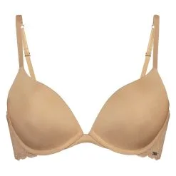 Vorgeformter Push-up-Bügel-BH Angie - Beige -Unterwäschegeschäft 131093 5