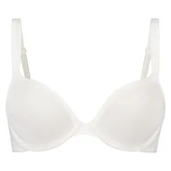 Vorgeformter Bügel-BH, Satin Fleece - Weiß -Unterwäschegeschäft 169210 5