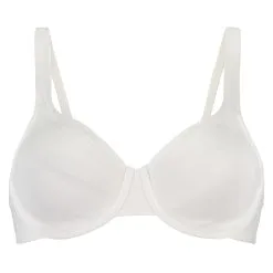 Nicht-vorgeformter Bügel-BH Satin Fleece - Weiß -Unterwäschegeschäft 169213 5