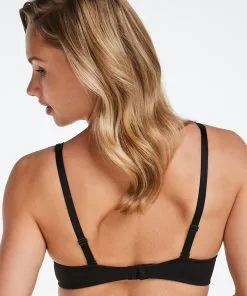 Nicht-vorgeformter Bügel-BH Satin Fleece - Schwarz -Unterwäschegeschäft 169214 2