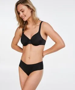 Nicht-vorgeformter Bügel-BH Satin Fleece - Schwarz -Unterwäschegeschäft 169214 3