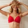 Vorgeformter Push-up-Bügel-BH Teddy - Rot