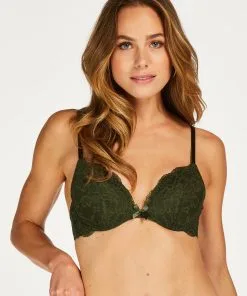 Vorgeformter Push-up-Bügel-BH Teddy - Grün