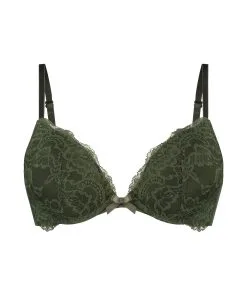 Vorgeformter Push-up-Bügel-BH Teddy - Grün -Unterwäschegeschäft 178641 5