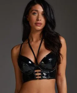 Vorgeformter Longline-Bügel-BH Seductress - Schwarz