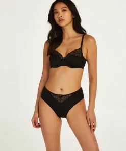 Hochsitzender Slip Sophie - Schwarz