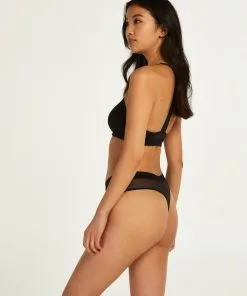 Hoch Ausgeschnittener, Nahtloser String Mesh - Schwarz -Unterwäschegeschäft 194294 4