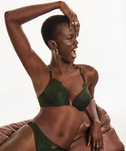 Vorgeformter Push-up-Bügel-BH Cardi - Grün