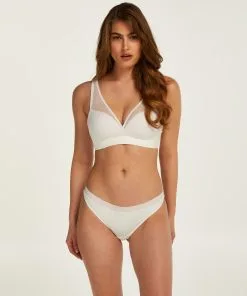 Vorgeformter BH Ohne Bügel Mesh - Weiß -Unterwäschegeschäft 195782 3