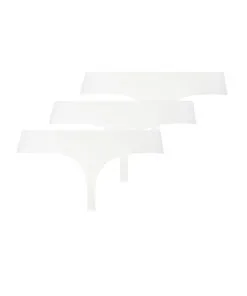 3er-Pack Unsichtbare Tanga - Weiß 11 3er-Pack Unsichtbare Tanga - Weiß -Unterwäschegeschäft 196658 6