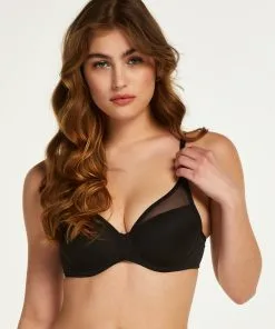 Vorgeformter Bügel-BH Mesh - Schwarz