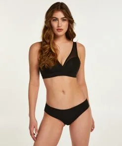 Vorgeformter BH Ohne Bügel Mesh - Schwarz -Unterwäschegeschäft 196880 3