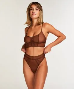 Longline Bralette Sexy Mesh - Braun 12 Longline Bralette Sexy Mesh - Braun -Unterwäschegeschäft 199788 3