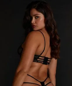 Unwattierter Longline Bügel-BH Roxanne - Schwarz -Unterwäschegeschäft 199837 2