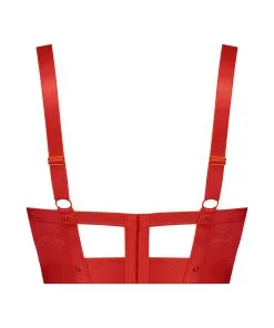 Vorgeformter Push-up Longline-Bügel-BH Occult - Rot -Unterwäschegeschäft 199856 6