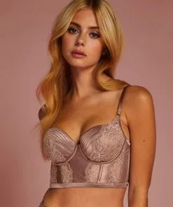 Vorgeformter Longline-Bügel-BH Erika - Braun -Unterwäschegeschäft 199906 1