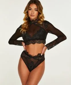 Bralette Langärmlig Cynthia - Schwarz 10 Bralette Langärmlig Cynthia - Schwarz -Unterwäschegeschäft 200159 3