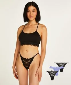 3er-Pack String Mini - Schwarz