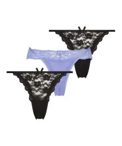 3er-Pack String Mini - Schwarz -Unterwäschegeschäft 200824 5