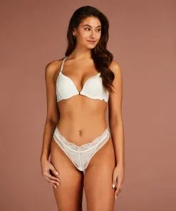 Vorgeformter Push-up-Bügel-BH Akelei - Weiß -Unterwäschegeschäft 200971 3