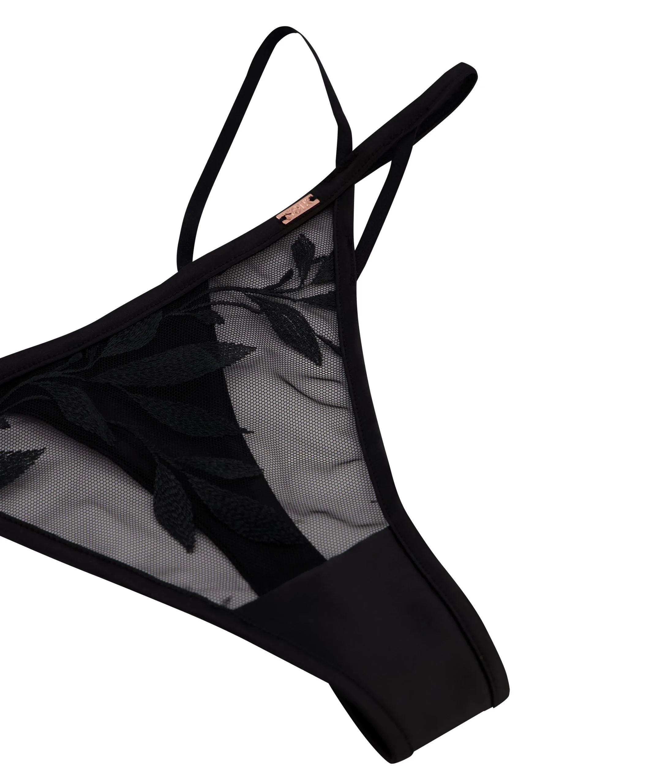 Tanga Domenica Mit Hohem Bein - Schwarz 6 Tanga Domenica Mit Hohem Bein - Schwarz – Bild 4