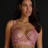 Unwattierter Longline Bügel-BH Roxanne - Rosa