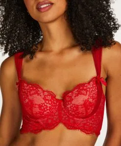 Vorgeformter Longline-Bügel-BH Elissa - Rot -Unterwäschegeschäft 201059 2