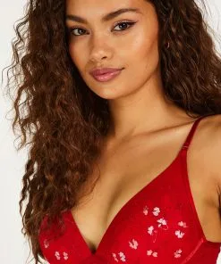 Wattierter Bügelloser BH Violet - Rot -Unterwäschegeschäft 201067 2