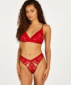 Wattierter Bügelloser BH Violet - Rot -Unterwäschegeschäft 201067 3