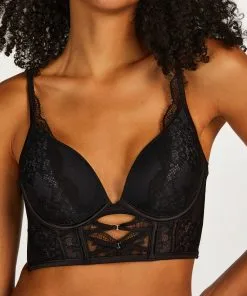 Vorgeformter Longline-Pushup-BH Mit Bügel Elissa - Schwarz -Unterwäschegeschäft 201081 2