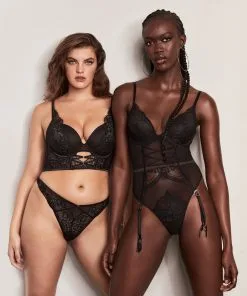 Vorgeformter Longline-Pushup-BH Mit Bügel Elissa - Schwarz