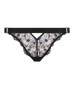 String Mit Hohem Beinausschnitt Violet - Schwarz -Unterwäschegeschäft 201131 5