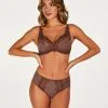 Hochgeschnittener Slip Diva - Braun