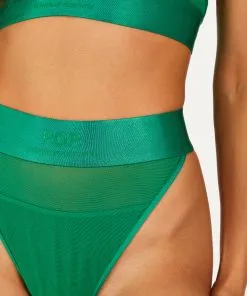 Hochgeschnittener String-Tanga Flexing - Grün -Unterwäschegeschäft 201301 2