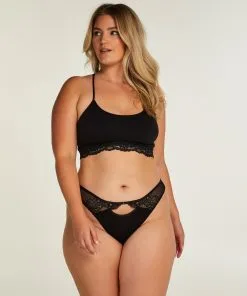 Hoch Ausgeschnittener String Katie - Schwarz -Unterwäschegeschäft 201424 12