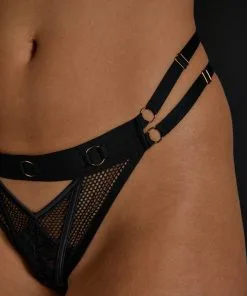 String Mit Hohem Beinausschnitt Pleasure - Schwarz 10 String Mit Hohem Beinausschnitt Pleasure - Schwarz -Unterwäschegeschäft 202276 2