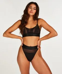 Mesh-Bralette Glossy - Schwarz -Unterwäschegeschäft 202278 3
